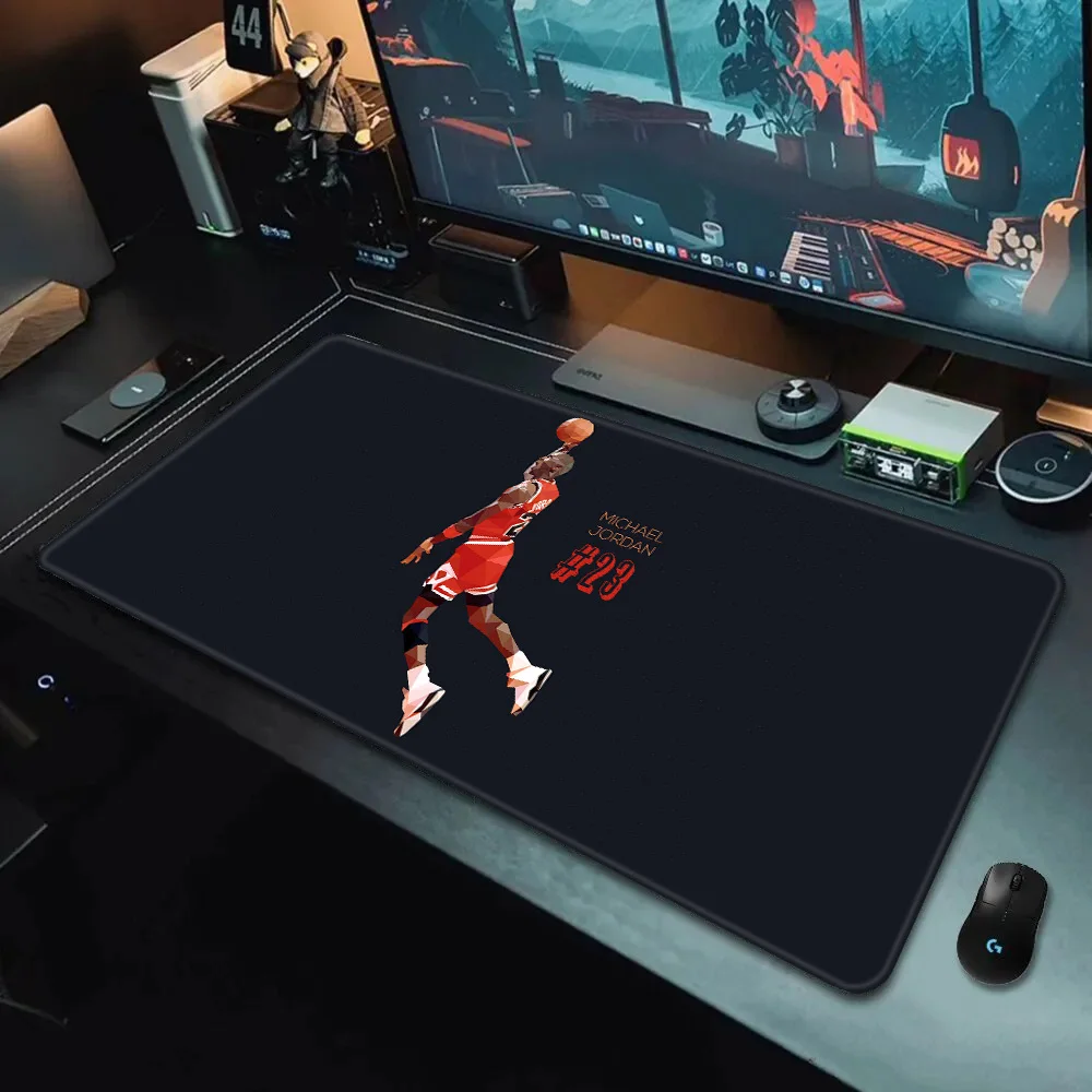 Mousepad HD Basketball Star Printing Computer Gamers J-Jordan No. 23 Locking Edge Non-slip Mouse Pad XXL90x40cm Keyboard PC Pad