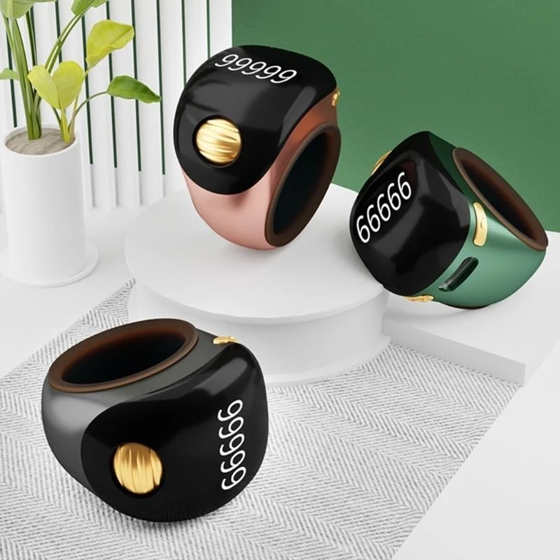 e8ba小さなzikrリング交換可能な祈りのカウンターリング汎用性のある指カウンター