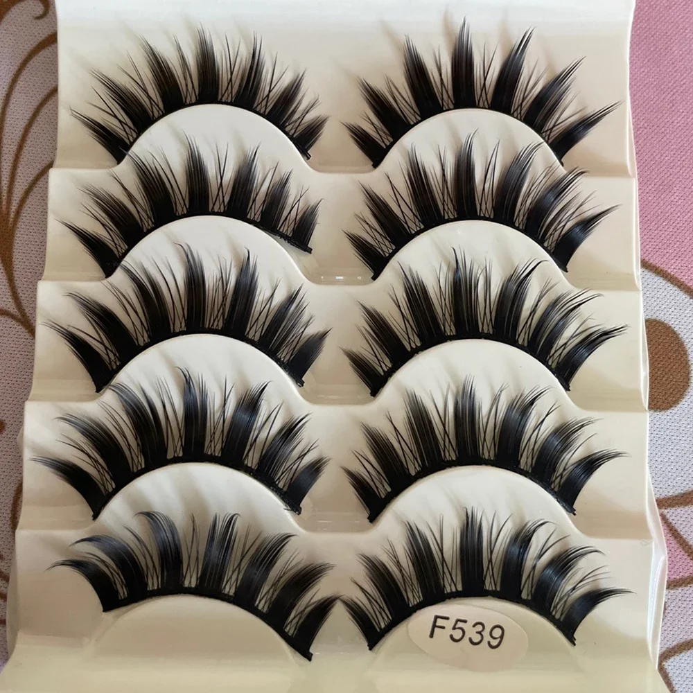 5 Pairs Little Devil Cosplay False Lashes Makeup Extension Fake Eyelashes 3D Japanse Lolita Eyelash Daily Eye Lash Make-Up Tool