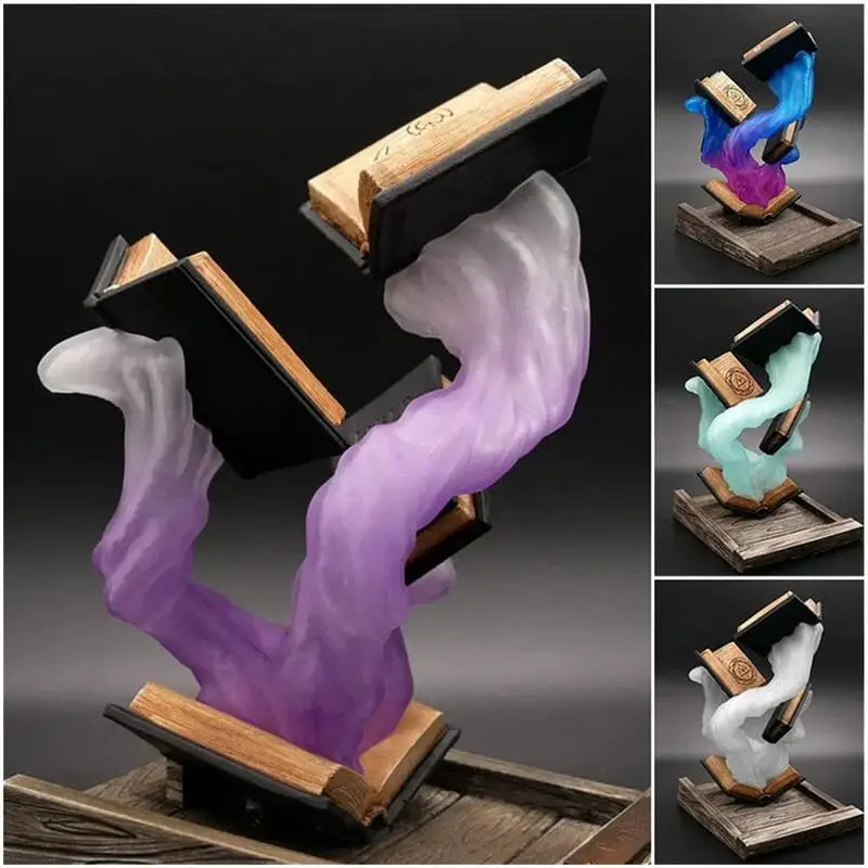 New Wizard Magic Dice Tower Statues Resin Car Ornaments Dice Tower Big Book Moving Sculpture Car Accessories Interior Home Decor