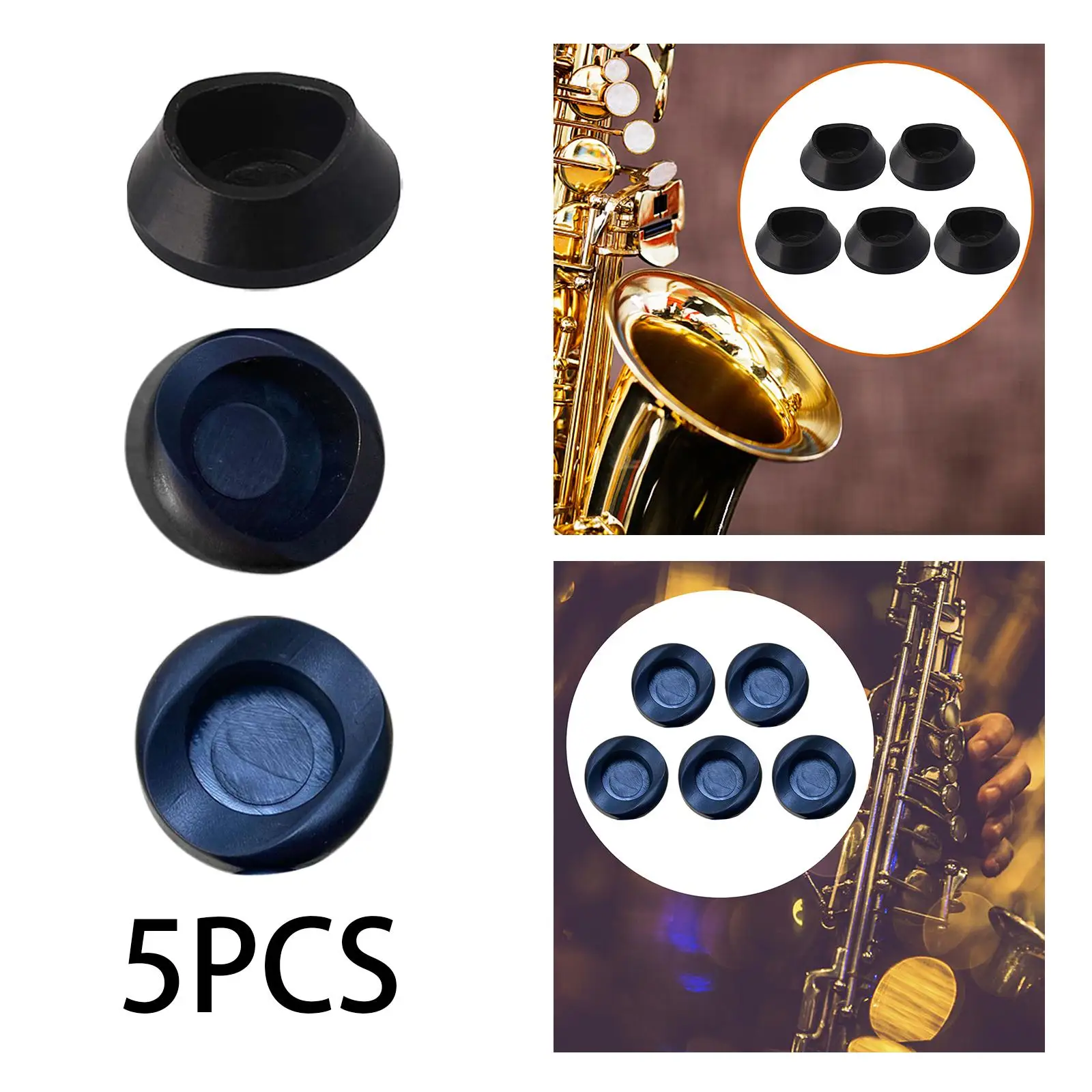 5Pcs Sax Thumb Rest Button Cover Saxophone Key Left Hand Buttons Thumbrest Pad Replacement for Sax Parts Accessories