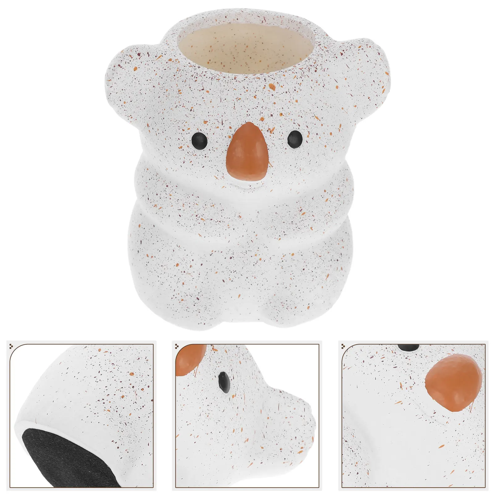 Resin Koala Pen Holder Desk Organizer Cute Animal Pencil Cup Decorative Stationery Storage for Office School Study Room