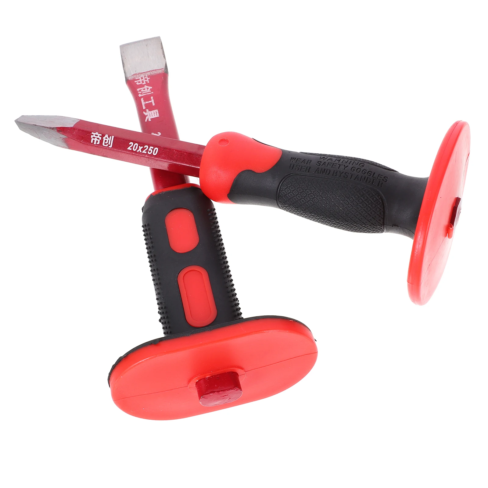 

1Set Heavy Duty Concrete Chisel 300Mm Rock Chisel Set Masonry Tool Heat-Treated Chrome Vanadium Steel Non-Slip Grip Stone