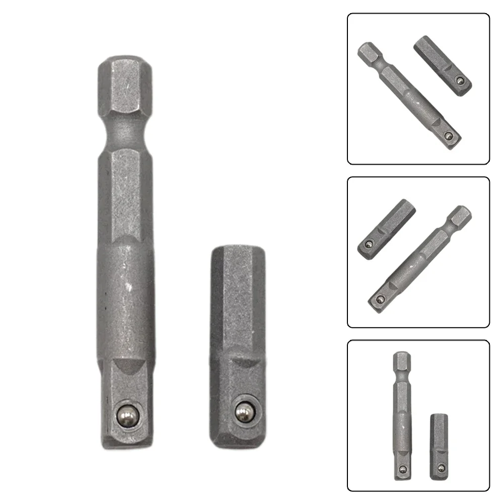 Adattatore per presa da trapano da 2 pezzi da 1/4 "per cacciavite A percussione estensione da codolo esagonale A presa quadrata da 1/4 di pollice per il montaggio su uno strumento esagonale