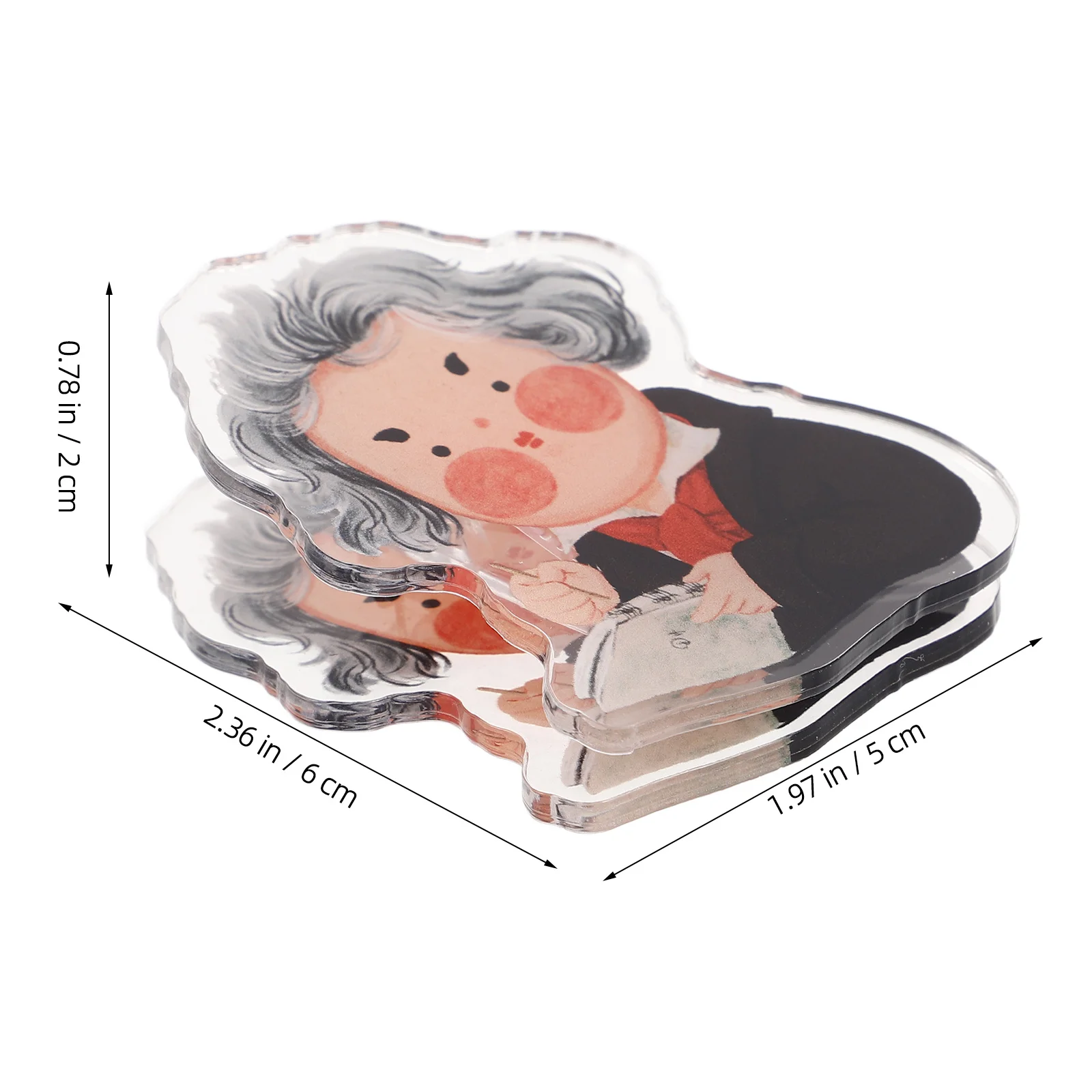 Small Music Score Clip for Piano Practice Cartoon Page Holder for Sheet Music Book Lightweight Portable Design