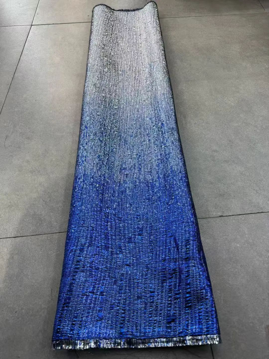 ผ้าลูกไม้เนื้อโบรเคดออร์แกนซ่าแบบหรูหราจากไนจีเรีย ผ้าลูกไม้ลายแจ็คการ์ดแบบแอฟริกัน 5 หลา ผ้าลูกไม้ทูลล์ฝรั่งเศสคุณภาพสูงสำหรับตัดเย็บชุด