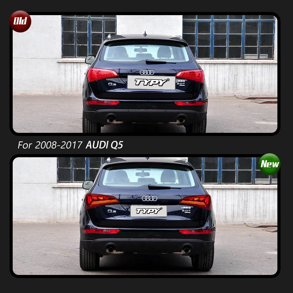 

TYPY автомобиль для Audi Q5 светодиодный задний фонарь Q5L 2008-2017, обновление, модифицированный для нового DRL, динамический указатель поворота, светодиодный задний фонарь, автоаксессуары