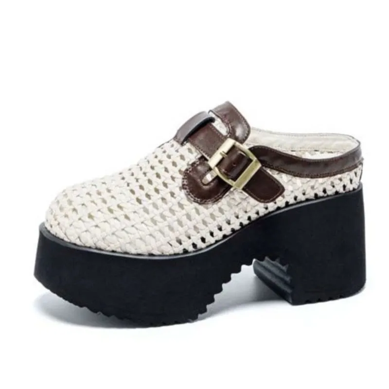 

2026 9cm 3 Inch Platform Sneakers Women Casual Shoes Slippers Comfortable Beach Shoes New Wedge High Heel Beach Pumps Sandals
