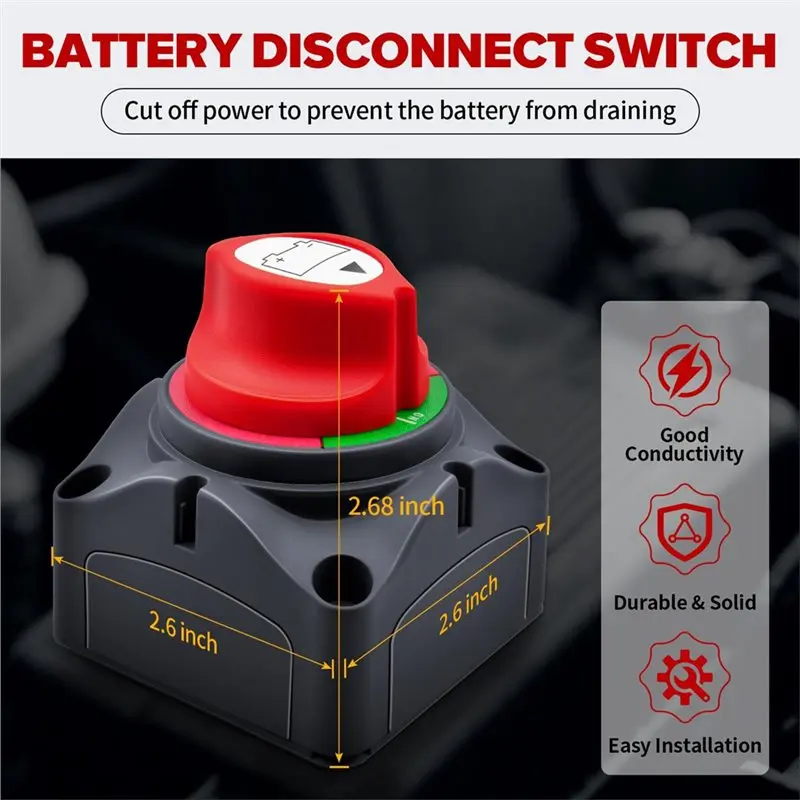 【Price Drop !!】-275A Battery Disconnect Switch 12V-48V For Boat Car RV Truck