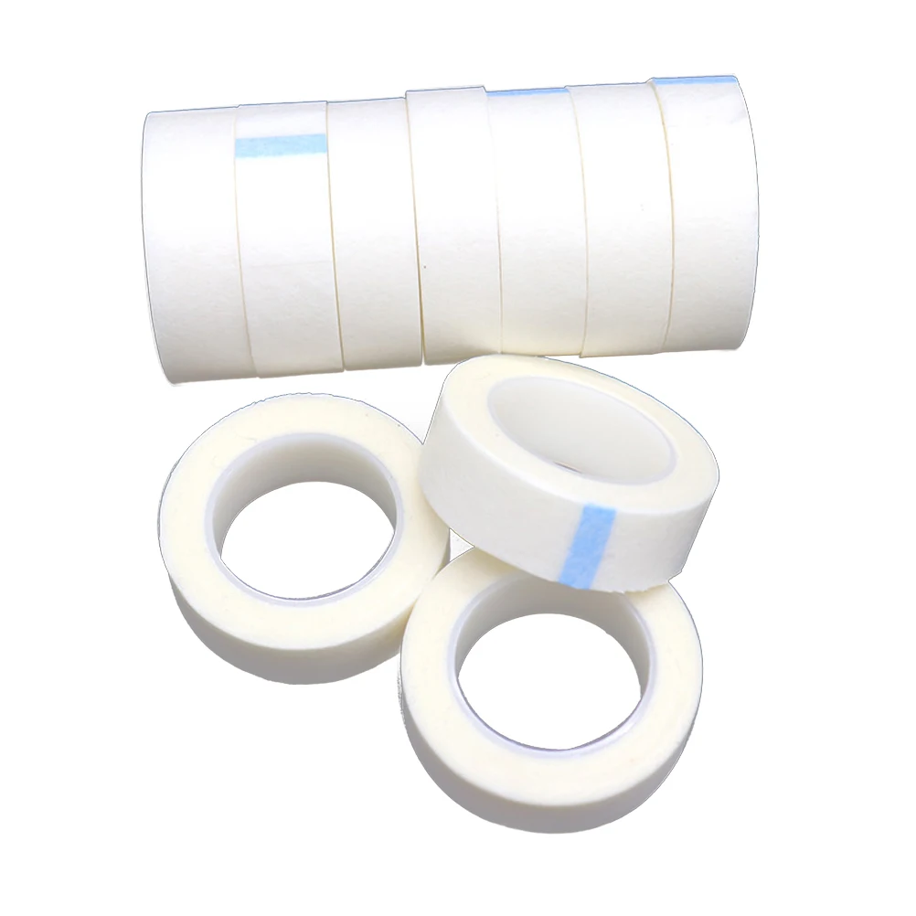 

24pcs Eyelash Extension Tape Isolation Non Woven Adhesive Grafting Safe Breathing Elastic White Lash Supplies Patch
