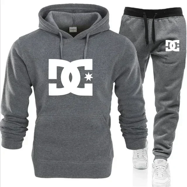 2026 Fall_Winter Men's Hoodie Pullover and Casual Pants Set, Autumn_Winter Outdoor Fashion Running and Fitness Two-Piece Set