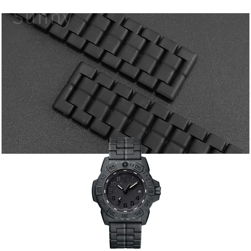 Per Luminox Leggero con strumento Cinturino in acciaio plastico in fibra di carbonio 3050 3080 8800 Serie 23mm Sostituisci il cinturino dell'orologio