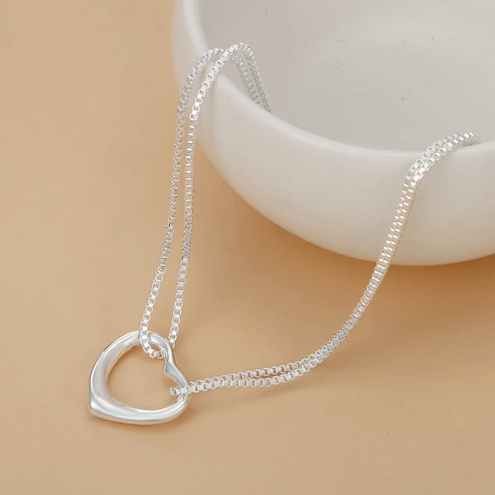 Hot fine 925 Sterling Silver romantic heart bracelets for women fashion designer party wedding Accessories Jewelry holiday gifts