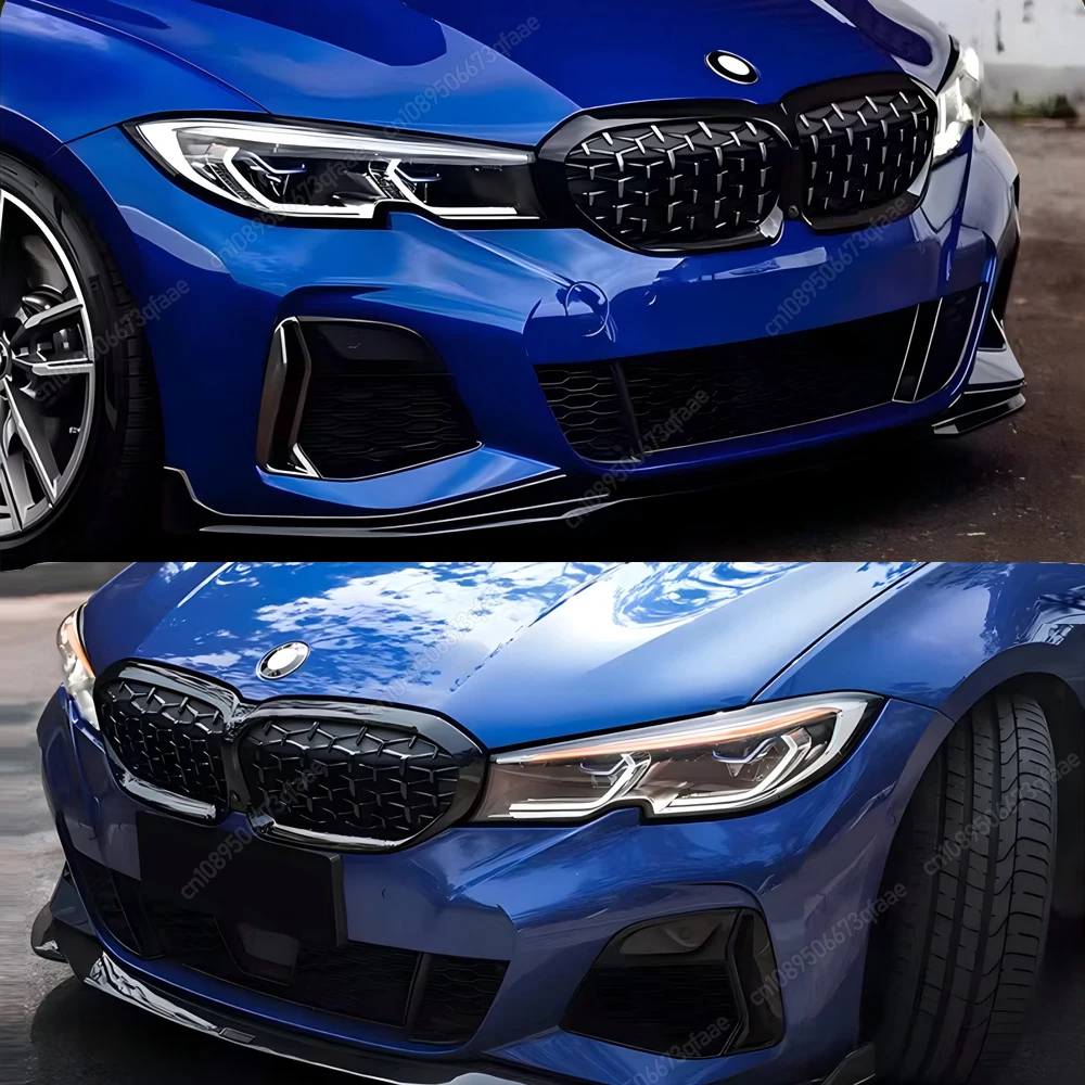 

For BMW G20 G21 2019-2022 Pre-LCI Front Bumper Hood Kidney Grill Racing Grilles Replacement Black Diamond Meteor Style Body Kits