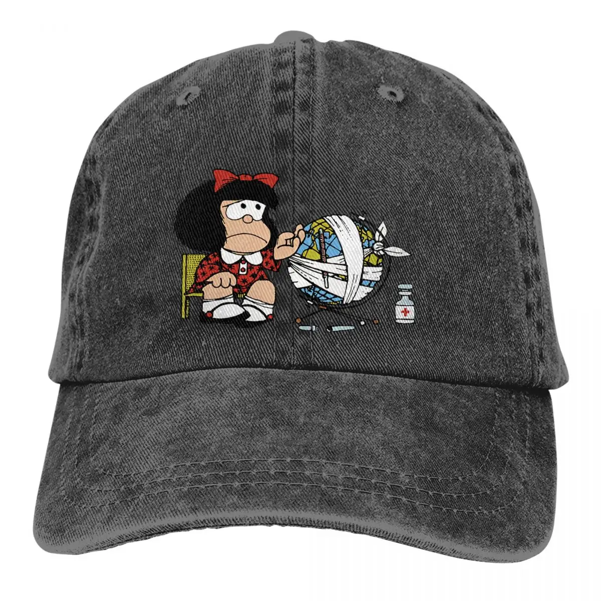 

In The World Baseball Caps Peaked Cap Mafalda Quino Comics Sun Shade Cowboy Hats for Men Trucker Dad Hat