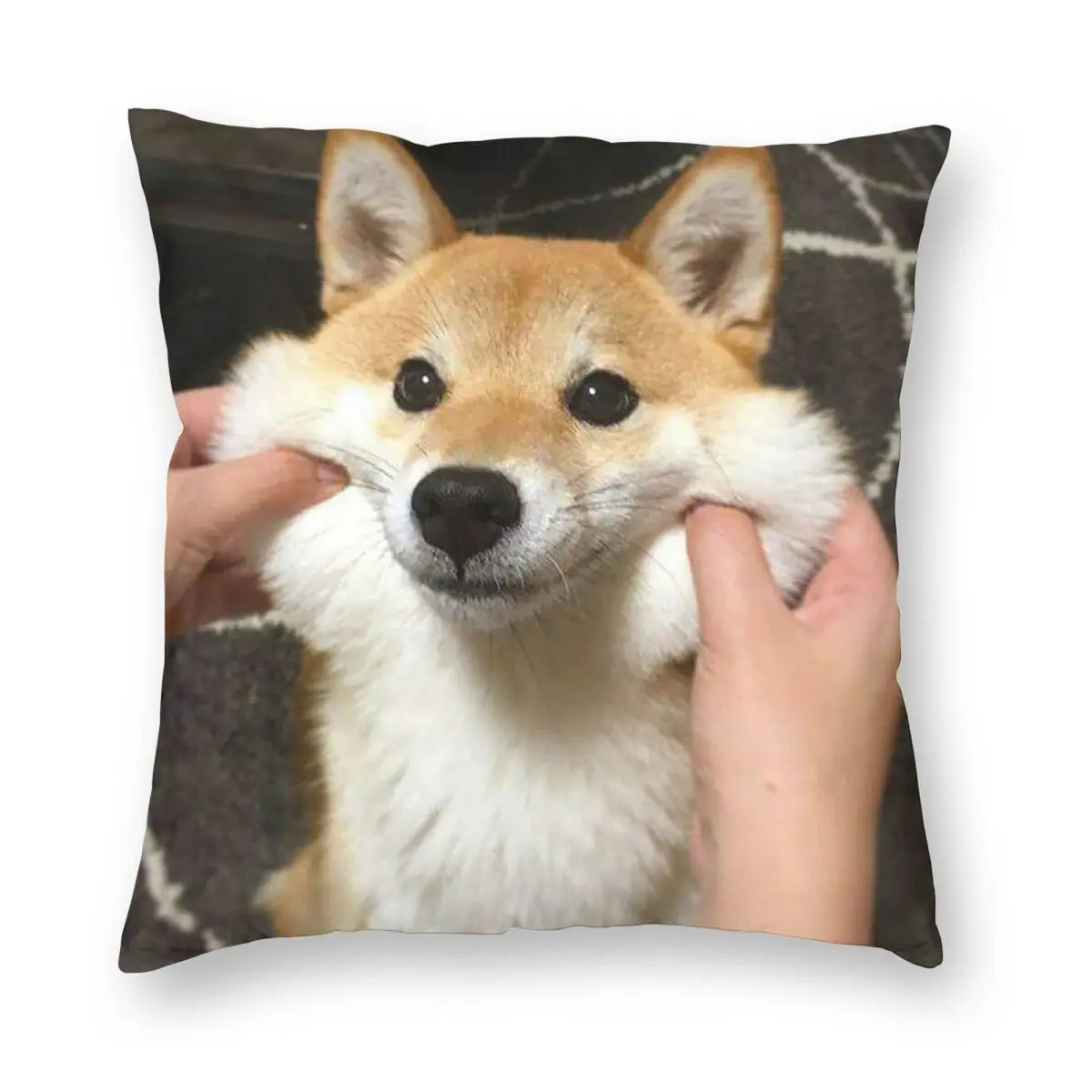 Cute Shiba Inu Square Pillowcase Pillow Cover Cushion Decor Comfort Throw Pillow for Home Bedroom