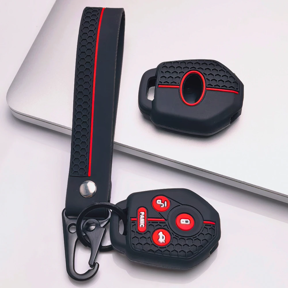 Key Shell Cover for Subaru Crosstrek Forester Impreza Legacy Outback Tribeca WRX STI with Keychain Ergonomic Non Slip Key Shell