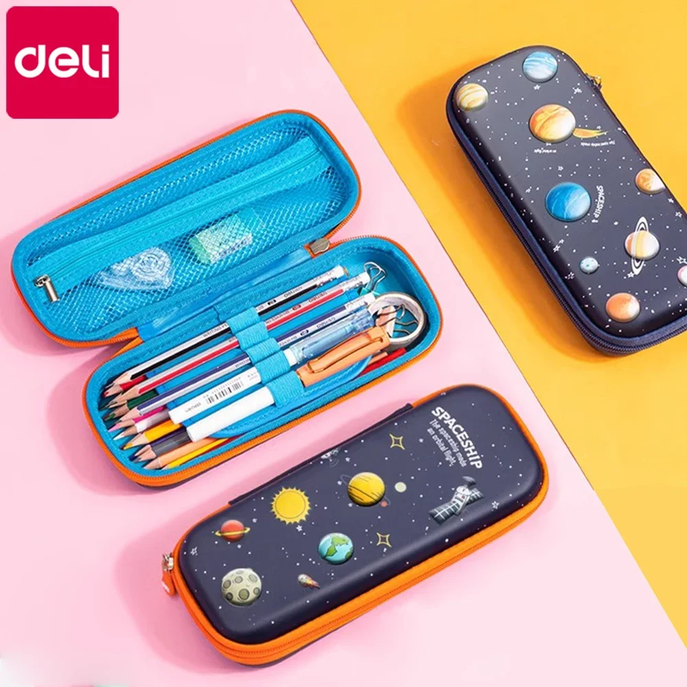 

1 шт., пенал для гастрономов, Kawaii, большой емкости, EVA, против падения, детский ящик для хранения с героями мультфильмов, двухслойная сумка для ручек, школьные принадлежности