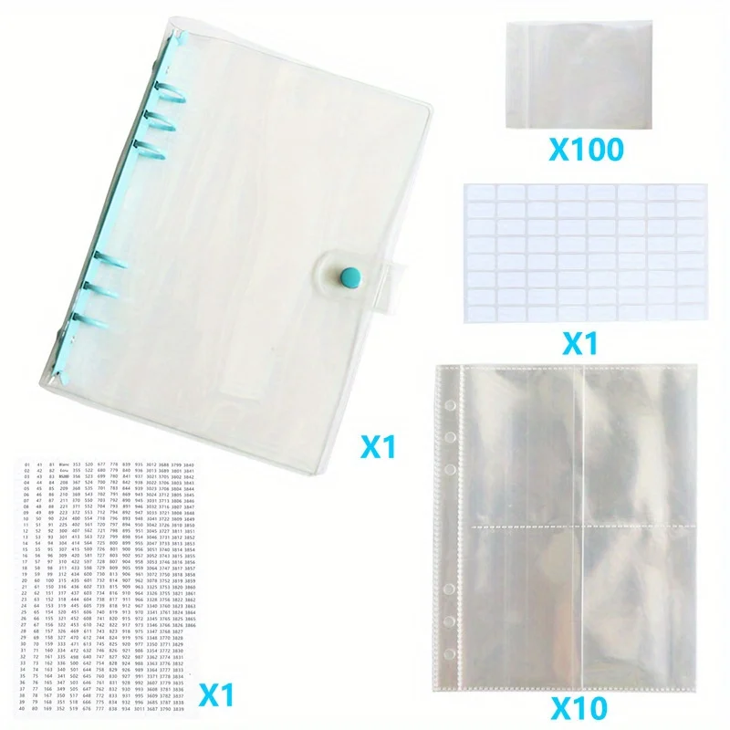 113Pcs Diamond Painting Storage Book Metal Frame Purple Pink Blue Portable Tool Bag Large Capacity Craft Organizer Set view 6