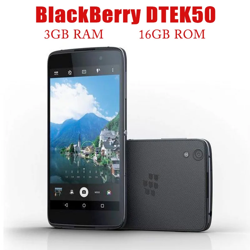 

Original Unlocked BlackBerry DTEK50 Mobile 16GB ROM 3GB RAM Touch Screen Smartphone 13MP Camera Cell Phone Bluetooth Bar WIFI