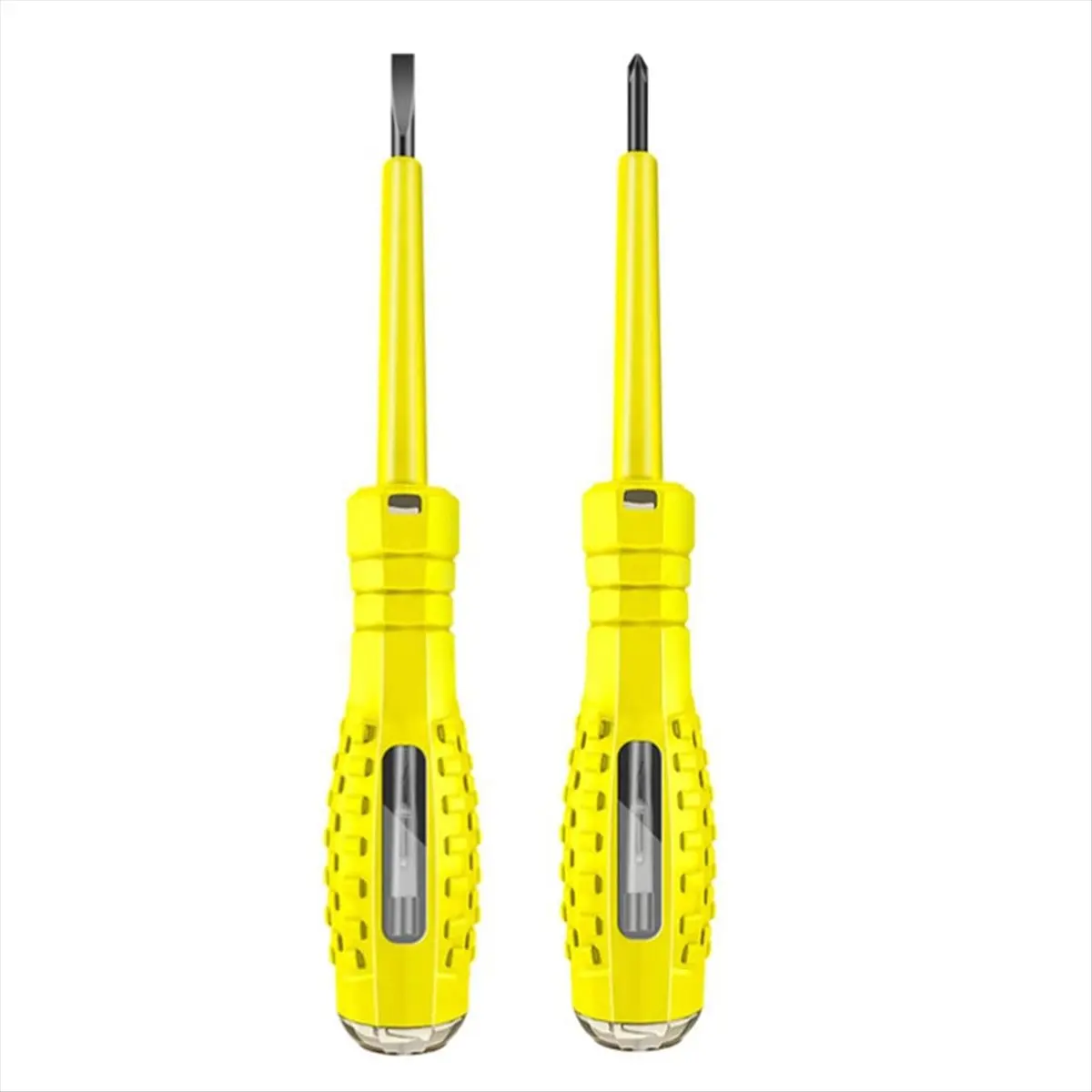AA83 2-in-1 High Torque Strong Magnetic Screwdriver Electricity Detector, Electricity Tester Pen with Magnetic Yellow