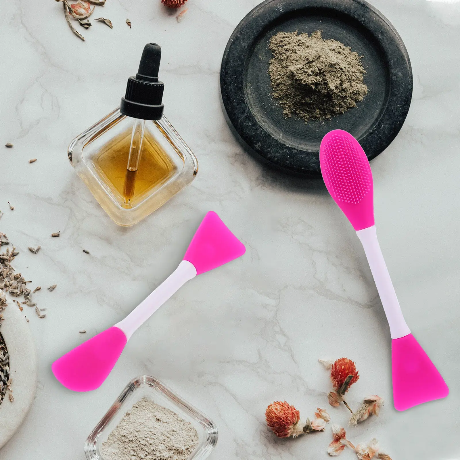 1Set Multi Functional Silicone Mask Brush with Dual Heads for Precise Face Care Application Soft on Skin Easy Rinse Reusable - view 4