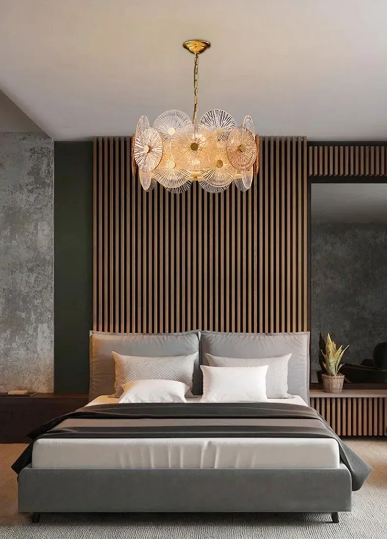 

Luxury Glass ceiling Chandelier Room Decor Led Living Dining table Bedroom Ceiling pendant light Indoor Lighting Fixtures Lustre