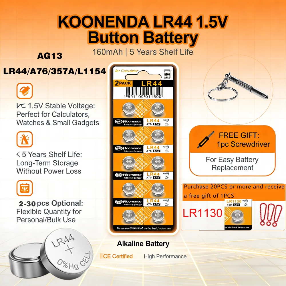 2-30Pcs LR44 1.5V B…