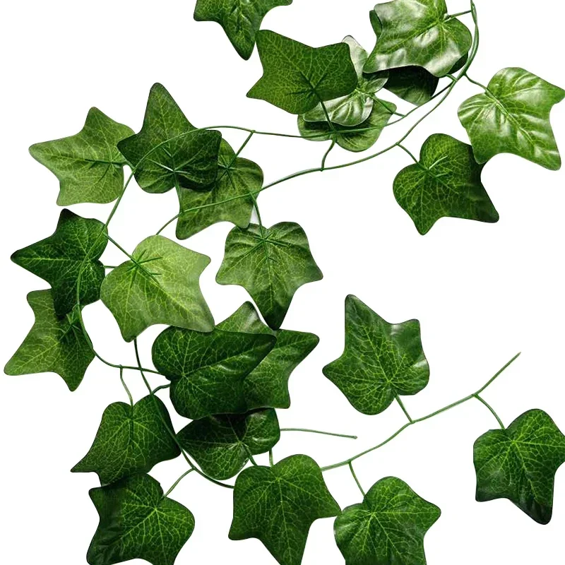 Vine Artificial Hanging Plants Liana Silk Fake Ivy Leaves for Wall Green Garland Decoration Home Decor Party Vines 240cm Leaf