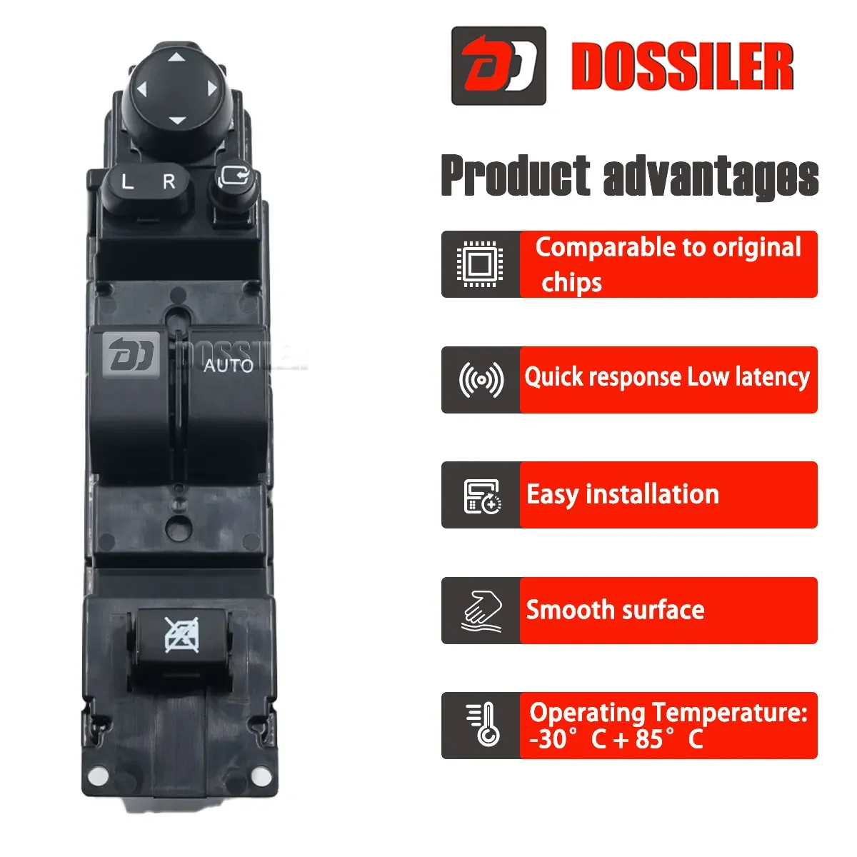 DF75-66-350 DF71-66-350 Dossiler Driver Front Power Window Switch For Mazda 2 Hatchback 2011 2012 2013  2014 DF75-66-350