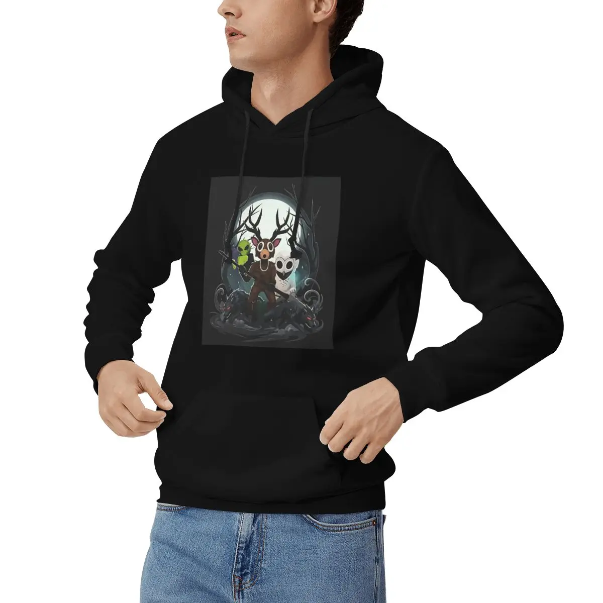 99 Nights In The Forest Halloween Spooky Hoodies Unisex Casual Pullover Sweatshirts Hip Hop Long Sleeve Clothing Autumn Winter