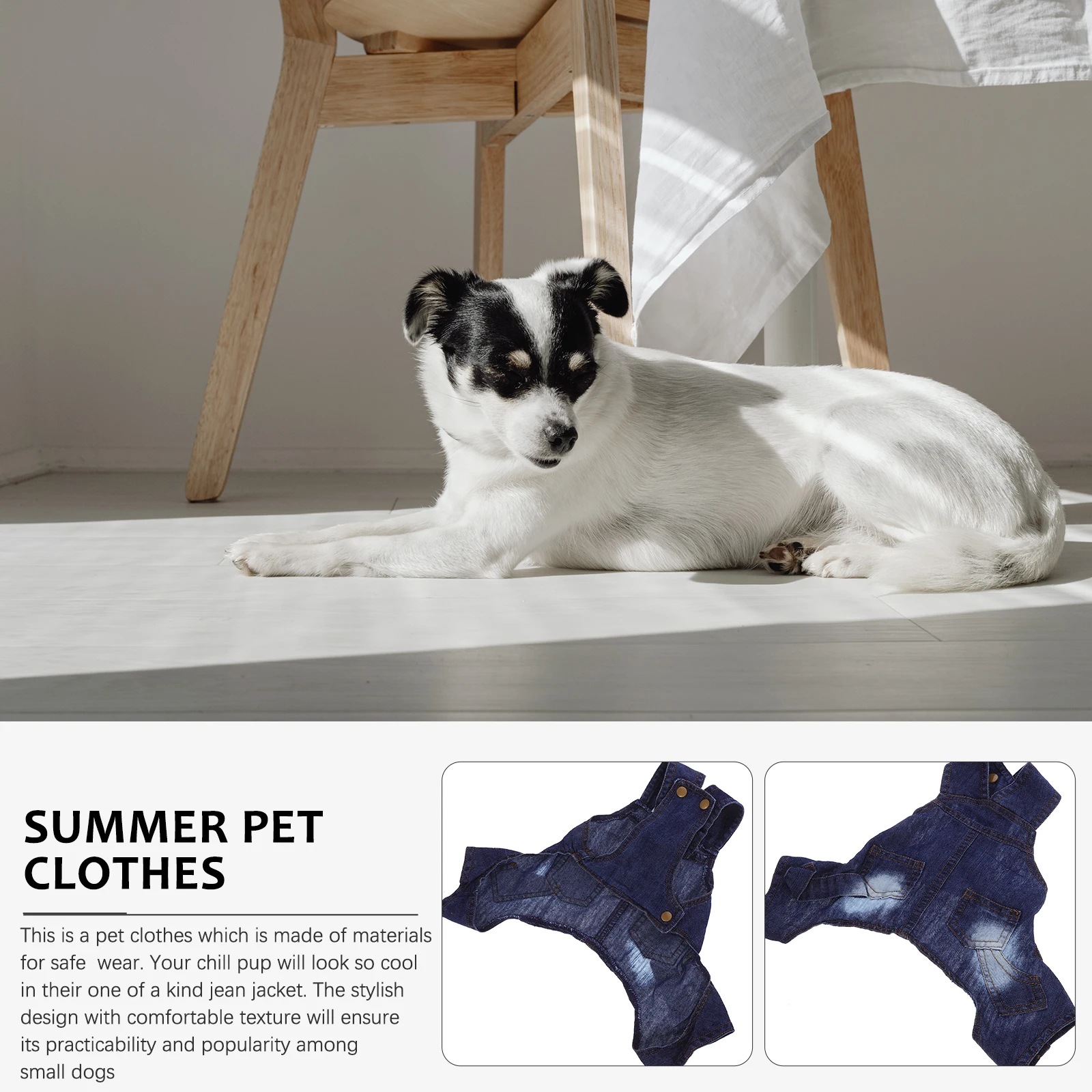 

Stylish Denim Vest Comfortable Clothing For Walking Outdoor Button Closure Easy Wear Cool Look Small Dogs Puppies Xxl Size Dog