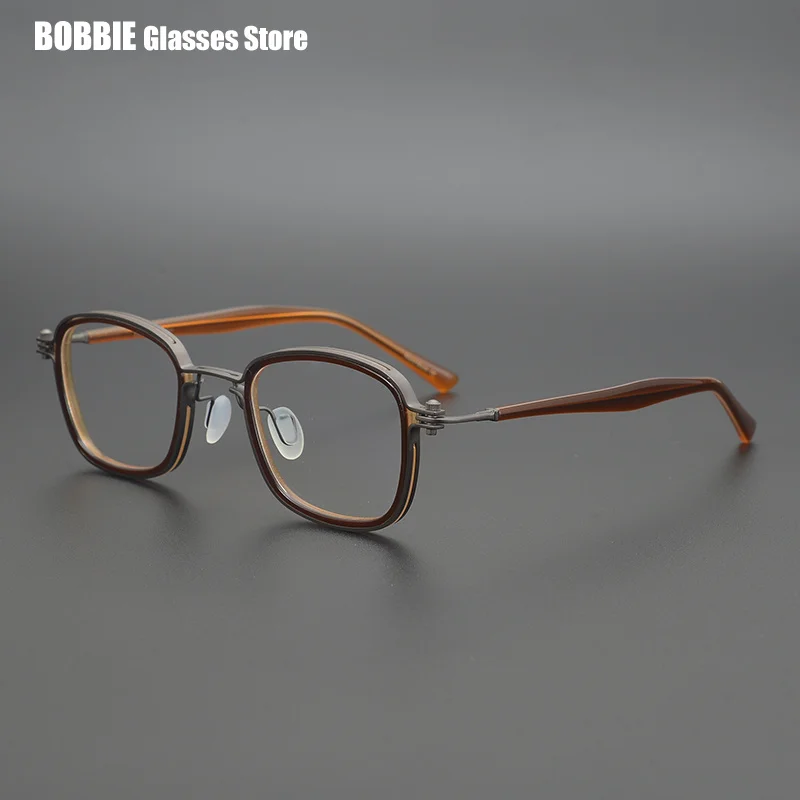 

Italy Handmade Titanium Acetate Classic Square Glasses Frame Men Women Eyeglasses Optical Myopia Prescription Eyewear Oculos New