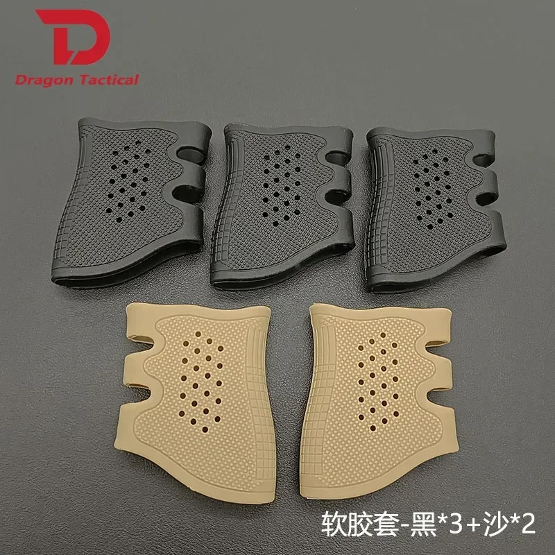 Tactical Rubber Rnon-Slip Glove Weapon Gun Handle Universal Protect Glove Fit Glock  G19 G18 G17 Handgun Hunting Accessory