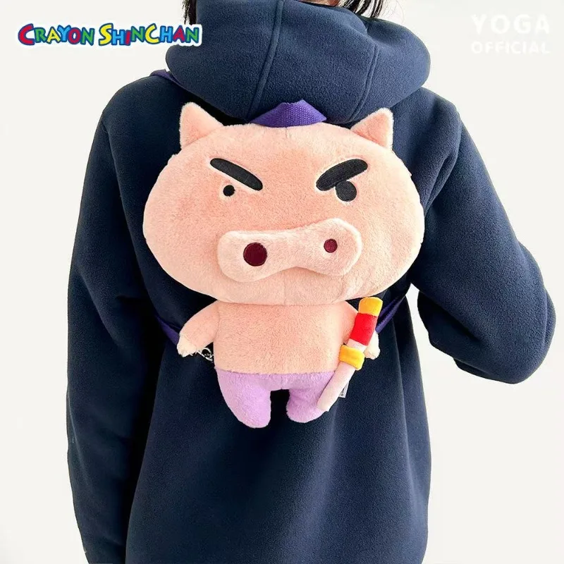 Crayon shin-chan brinquedo de pelúcia mochila bonito dos desenhos animados boneca mochila buriburizaemon bolsa anime mercadoria menino/menina festival presentes