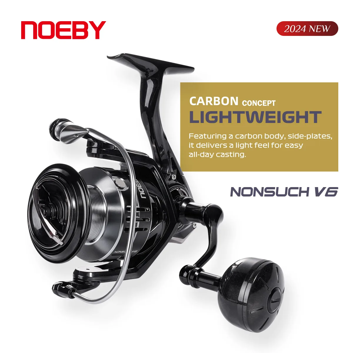 

NOEBY Spinning Fishing Reel Lightweight 2500 3000 4000 6.2:1 Gear Ratio Drag 6.5kg/7kg Saltwater Fresh Water Fishing Pesca Gear