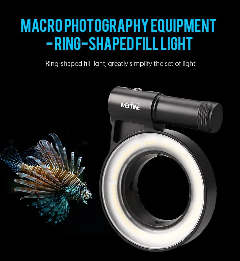 WEEFINE WF058 Ring Light 3000  Lumens with Flash Mode (M67 threaded) for macro photos with any camera from compact to DSLR