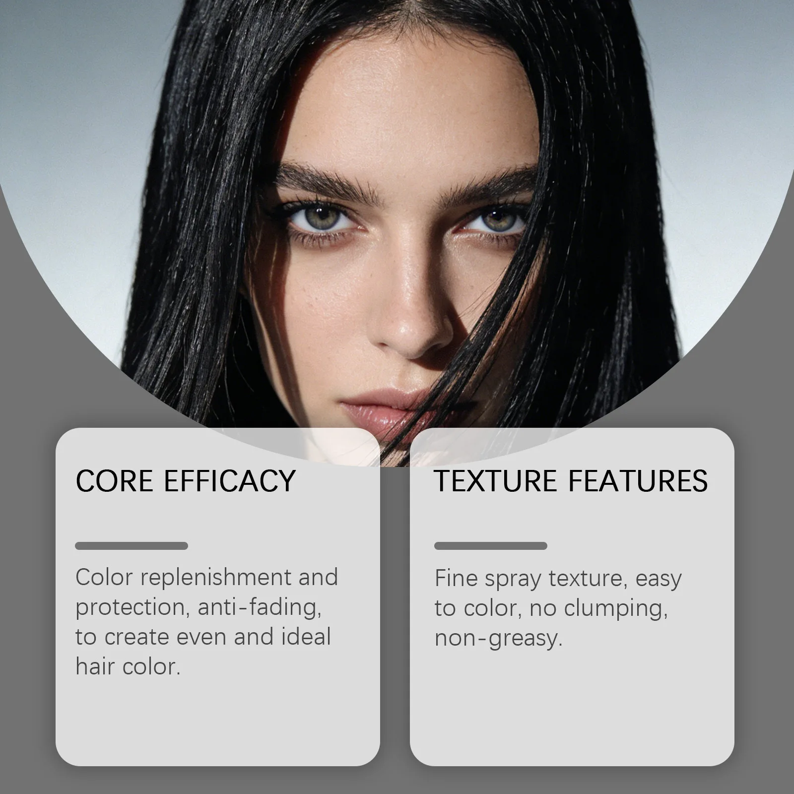 Black Hair Color Spray Long Lasting White Gray Root Touch up Natural Even Tone Intense Black Anti-Fade Temporary Hair Dye Spray