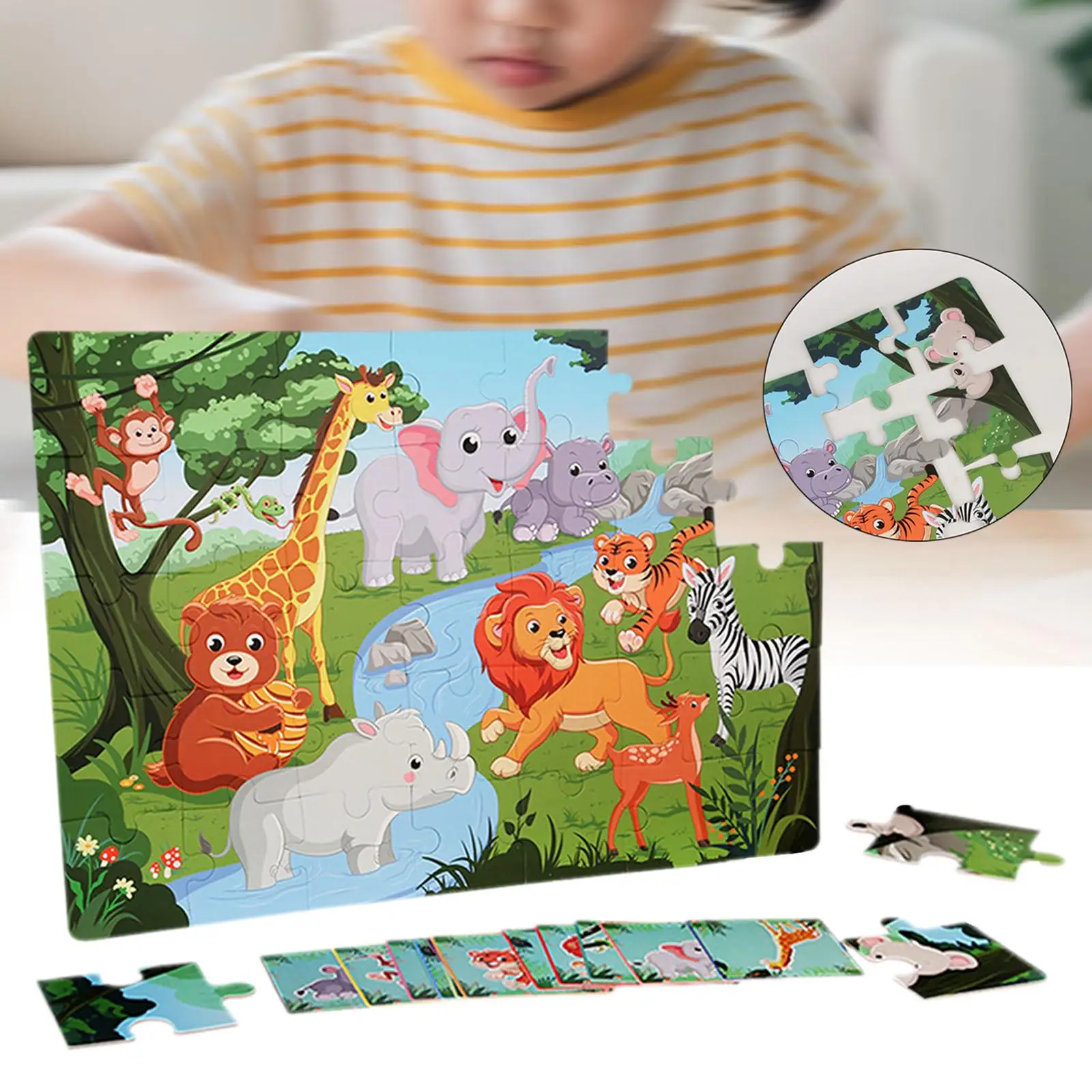 

Colorful Animal Jigsaws Puzzle Creativity Imagination for Kids Party Favors