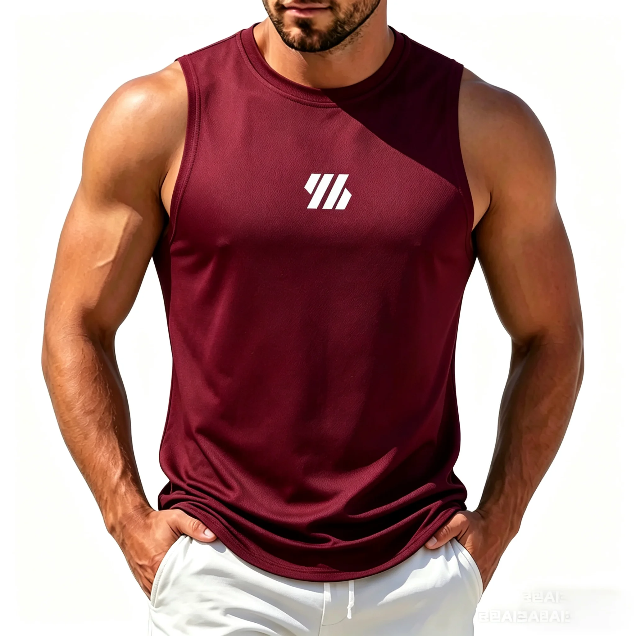 Herren Casual Fitness Tanktop Sportbekleidung Ärmelloses Shirt Männliches Atmungsaktives Mesh-Oberteil Sport-Weste Unterhemd Fitness-Weste für Männer