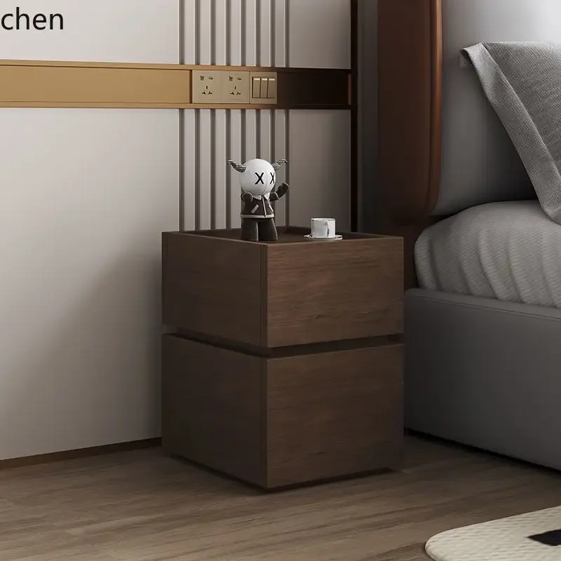 DSA Italian Minimalist Building Block Bedside Table Modern Simple Bedroom Solid Wood Creative Storage Cabinet