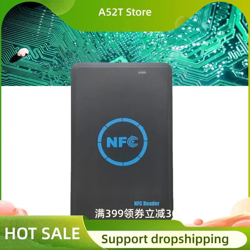 

A52T 2Xuid брелок NFC-считыватель копировальный аппарат + RFID-дубликатор смарт-чипов 5-частотный HID 125K/IC/ID 13,56M 125K токен-писатель клон