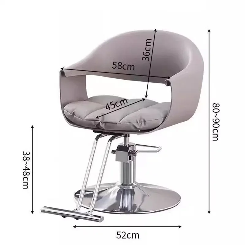 Modern Perm Hair Barber Chair Stainless Italian High-end Comfort Barbershop Chair Nordic Rotate Silla De Barbero Home Furniture