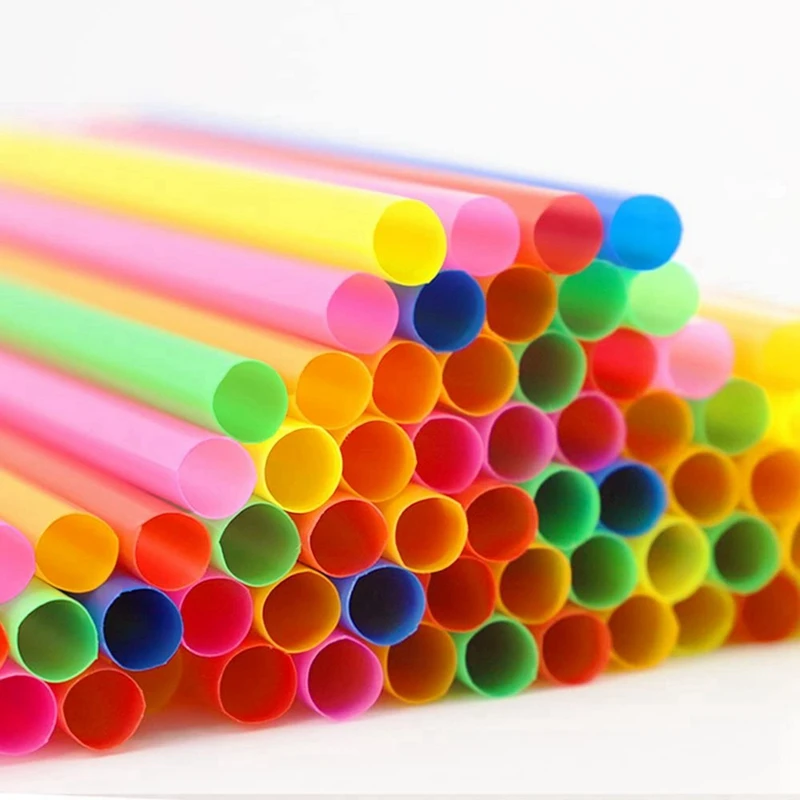 

600Pcs 10.3In Jumbo Straws Smoothie Straws Milkshake Straws Extra Wide Extra Long Assorted Bright Colors