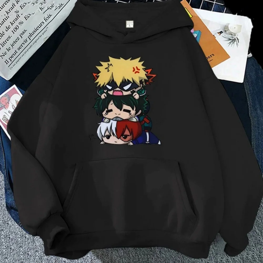 Cartoon My Hero Academy Anime Frühling und Herbst Herrenmode Freizeit Vielseitiger Kapuzenpullover