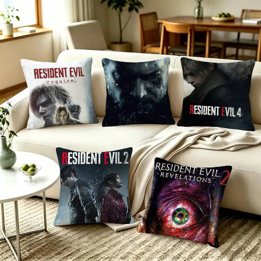Resident Evil Game poster   Pillow Covers, Home Sofa Cushion Covers and Aecorative Custom