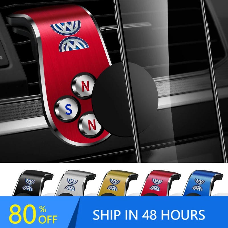 

L-Type Magnetic Phone Holder in Car Smartphone Stand Clip Car Accessories For Volkswagen R Golf 4 Motion GTI Polo Touran Octavia