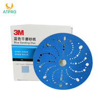 3M321U Blue Fengrui 6-inch Dry Abrasive Paper 150mm Flocking Disc Car Polishing 80-500 Grit Perforated Abrasive Disc