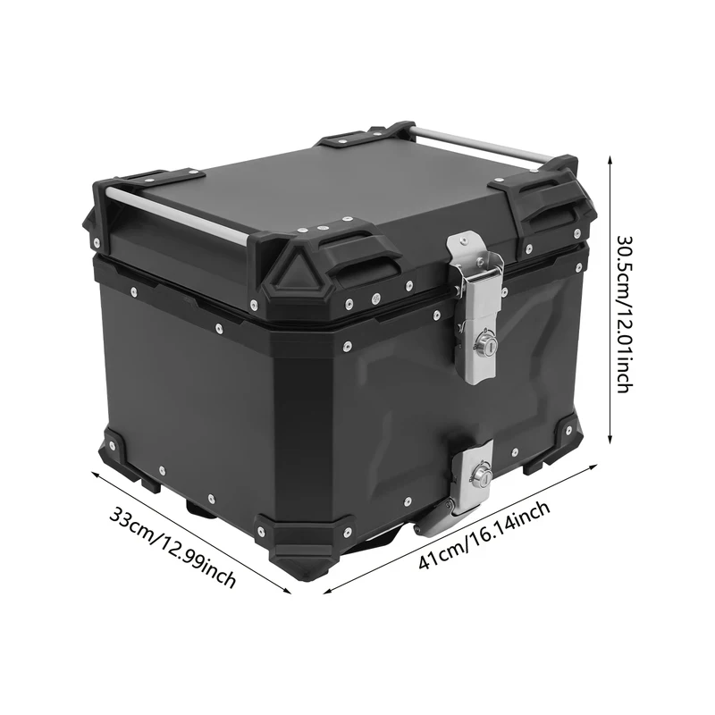 45L/55L/65L Waterproof Universal Motorcycle Top Tail Box Multifunctional Storage Trunk with Safety Lock