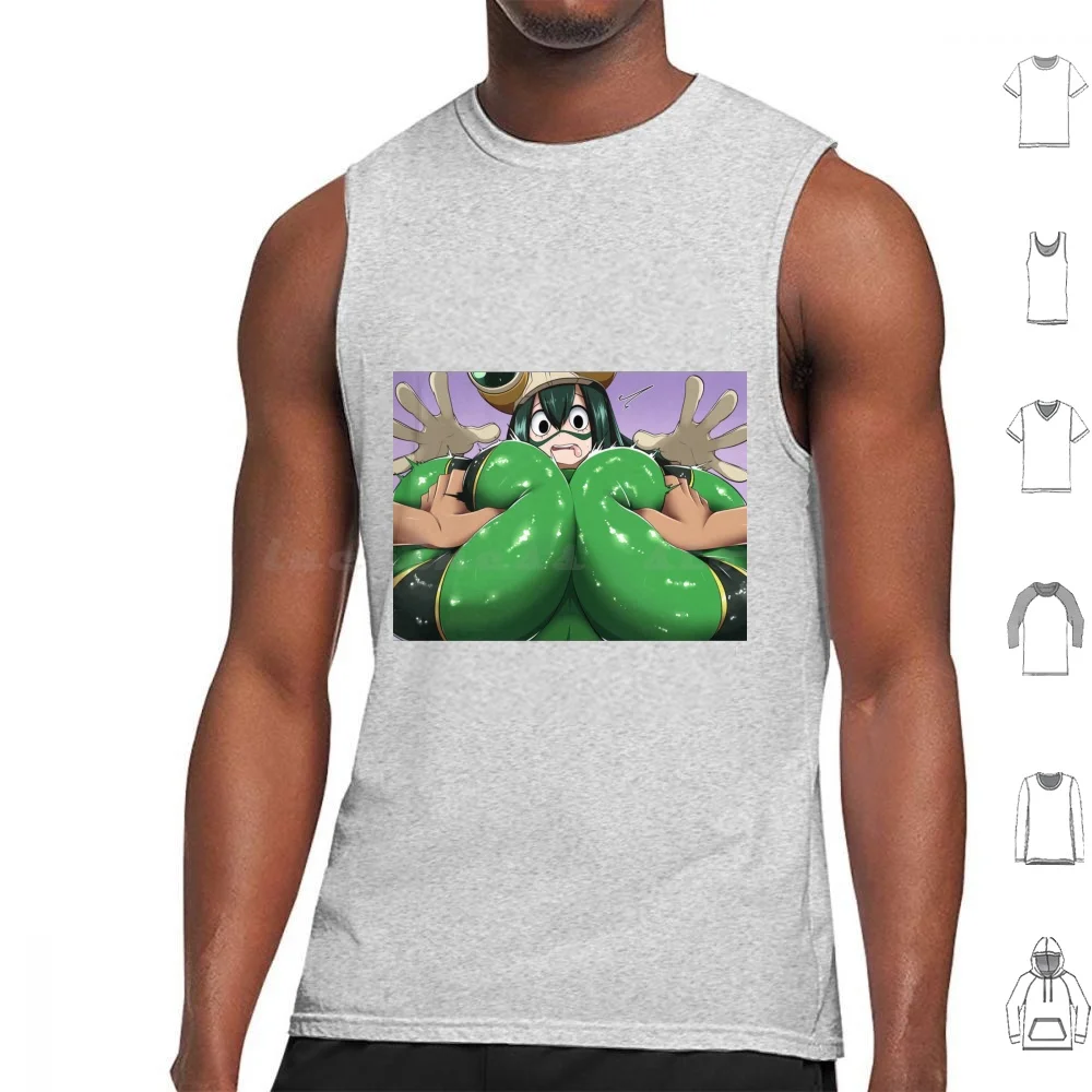 Froppy-15 Tank Tops Vest Sleeveless Froppy Tsuyu Lewd Sexy Anime Girls Anime Waifu Ecchi Hentai Hot Ass Manga Weeb Oppai Butt